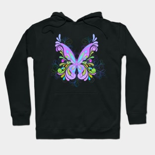 Elegant Butterfly Purple Hoodie